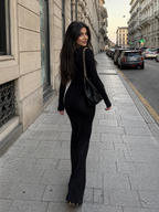 Women’s Long Sleeve Bodycon Maxi Dress – Scoop Neck Slim Fit Elegant Casual Dress