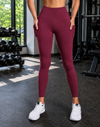Women’s High-Waisted Pocket Yoga Leggings – Tummy Control Athletic Workout Pants